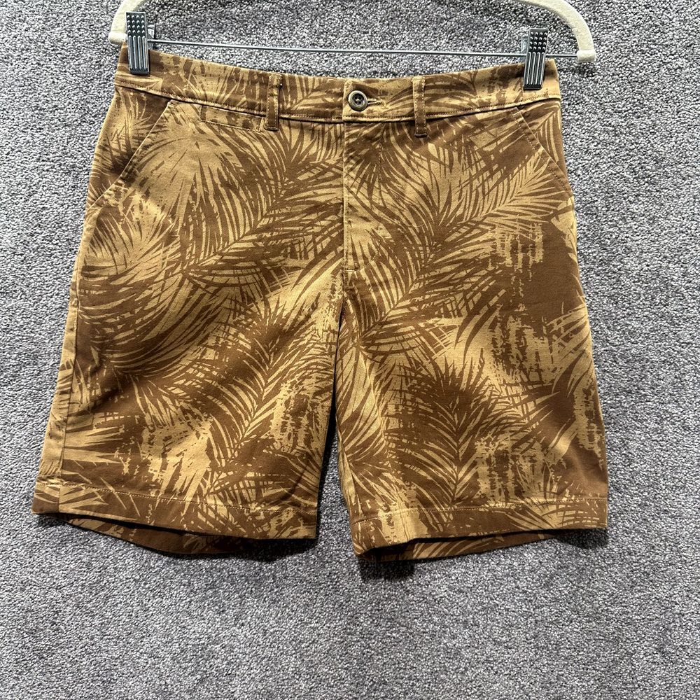 Garnet Hill Chino Shorts 4 Brown‎ Tropical Pima Cotton Blend Casual  Comfort